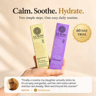 Advanced Calming & Clear Duo – Calming Mist & Face Cream Set for Clear Skin | LUWIN