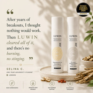 Advanced Calming & Clear Duo – Calming Mist & Face Cream Set for Clear Skin | LUWIN