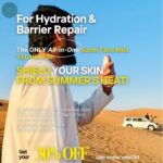 A facial mist that provides protection for skin barrier in the hot climate