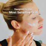 LUWIN products designed for the most sensitive skin being pinpointed on a model having some face cream smeared on her face