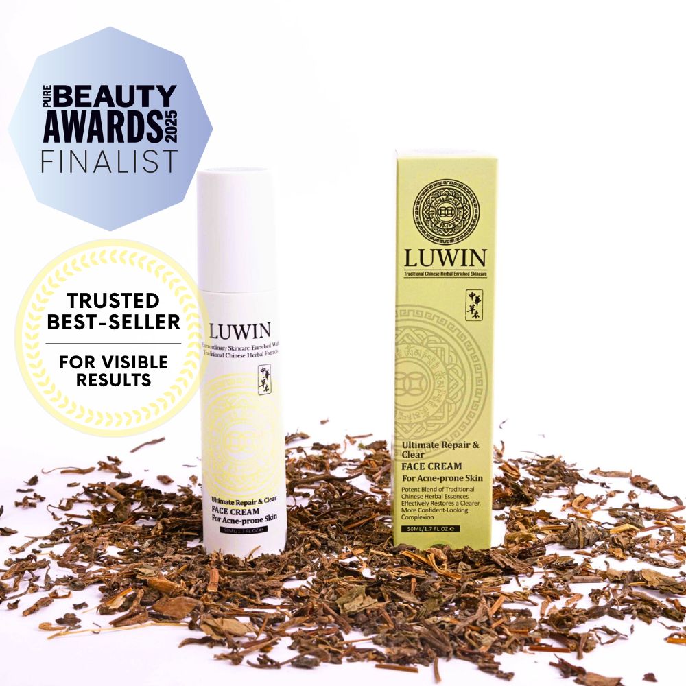 LUWIN Ultimate Repair & Clear Face Cream for acne-prone skin, award finalist and trusted best-seller herbal skincare with visible results.